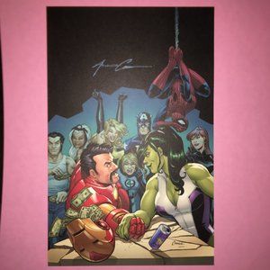 NEW, SIGNED Iron-Man Vs She-Hulk Print
